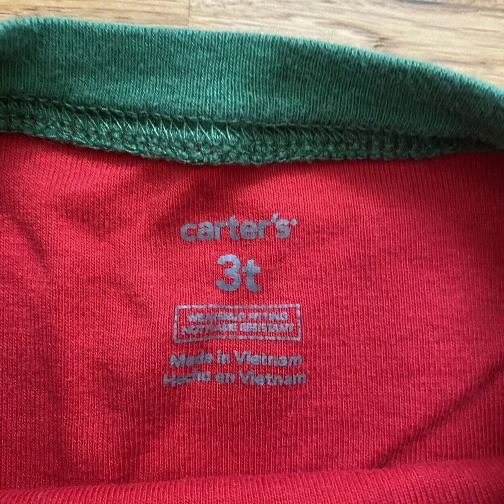 Carter's Santa's Sidekick Two Piece Pajamas Size 3t